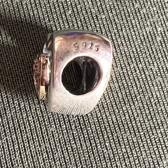 Authentic Pandora Women Joined Together Pave Hearts Charm with 14k - Picture 3 of 5